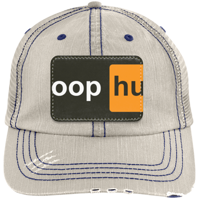 Boop Hub  Distressed Unstructured Trucker Cap - Patch